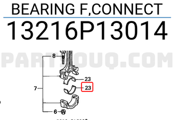 Honda 13216P13014 BEARING F,CONNECT