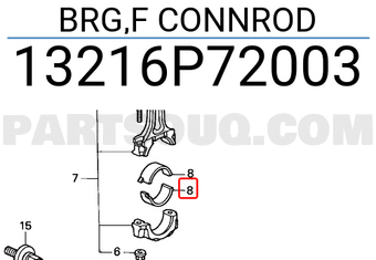 Honda 13216P72003 BRG,F CONNROD