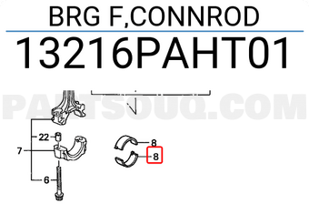 Honda 13216PAHT01 BRG F,CONNROD