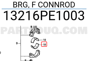 Honda 13216PE1003 BRG, F CONNROD
