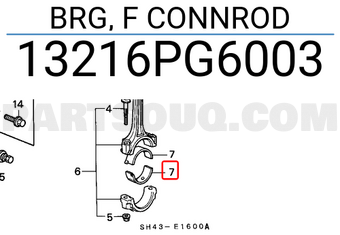 Honda 13216PG6003 BRG, F CONNROD