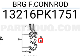 Honda 13216PK1751 BRG F,CONNROD
