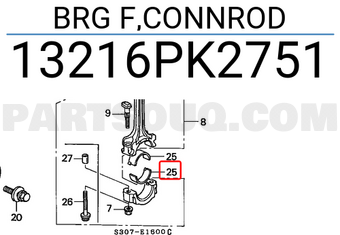 Honda 13216PK2751 BRG F,CONNROD