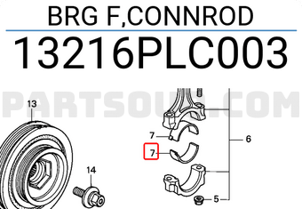 Honda 13216PLC003 BRG F,CONNROD