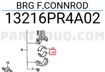 Honda 13216PR4A02 BRG F,CONNROD