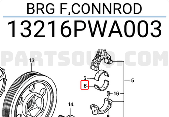Honda 13216PWA003 BRG F,CONNROD