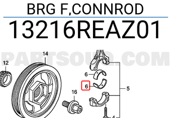Honda 13216REAZ01 BRG F,CONNROD
