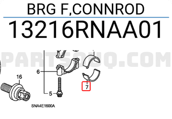 Honda 13216RNAA01 BRG F,CONNROD