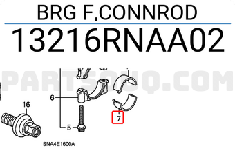 Honda 13216RNAA02 BRG F,CONNROD