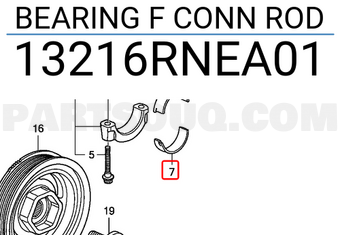 Honda 13216RNEA01 BEARING F CONN ROD