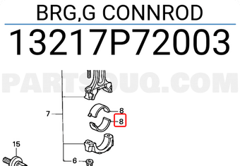Honda 13217P72003 BRG,G CONNROD