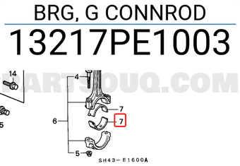 Honda 13217PE1003 BRG, G CONNROD