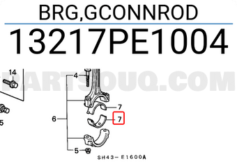 Honda 13217PE1004 BRG,GCONNROD