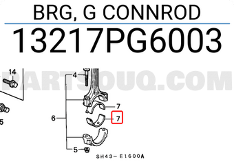 Honda 13217PG6003 BRG, G CONNROD