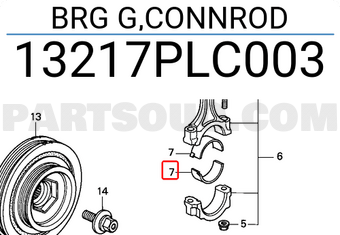 Honda 13217PLC003 BRG G,CONNROD