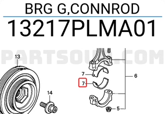 Honda 13217PLMA01 BRG G,CONNROD