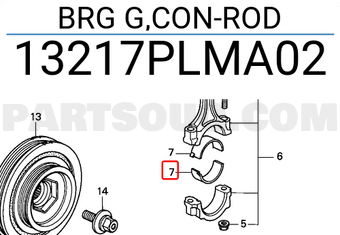 Honda 13217PLMA02 BRG G,CON-ROD