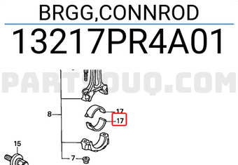 Honda 13217PR4A01 BRGG,CONNROD