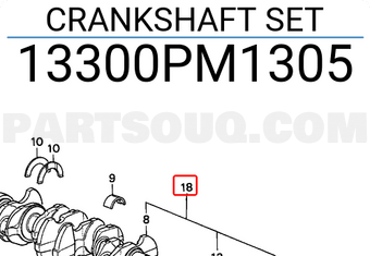 Honda 13300PM1305 CRANKSHAFT SET