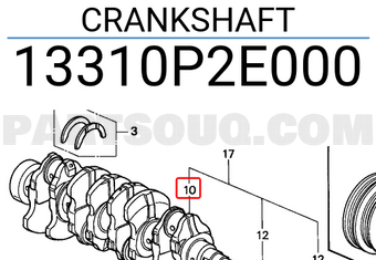 Honda 13310P2E000 CRANKSHAFT