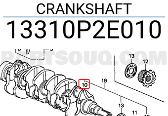 Honda 13310P2E010 CRANKSHAFT