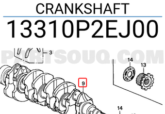 Honda 13310P2EJ00 CRANKSHAFT
