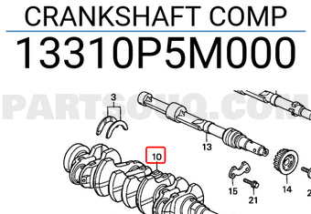 Honda 13310P5M000 CRANKSHAFT COMP