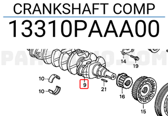 Honda 13310PAAA00 CRANKSHAFT COMP