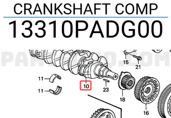 Honda 13310PADG00 CRANKSHAFT COMP