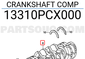 Honda 13310PCX000 CRANKSHAFT COMP