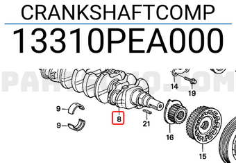 Honda 13310PEA000 CRANKSHAFTCOMP