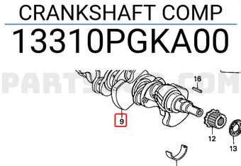 Honda 13310PGKA00 CRANKSHAFT COMP