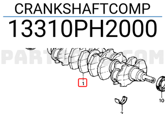Honda 13310PH2000 CRANKSHAFTCOMP