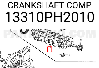 Honda 13310PH2010 CRANKSHAFT COMP