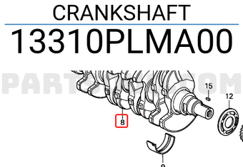 Honda 13310PLMA00 CRANKSHAFT