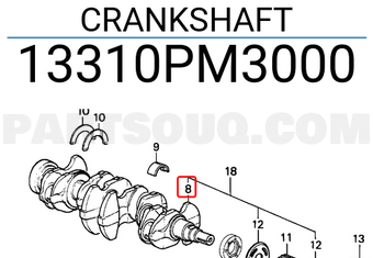 Honda 13310PM3000 CRANKSHAFT