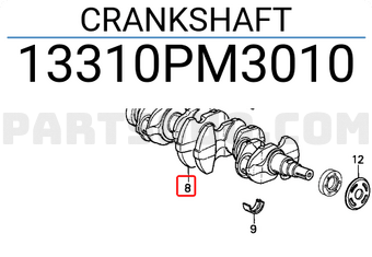 Honda 13310PM3010 CRANKSHAFT
