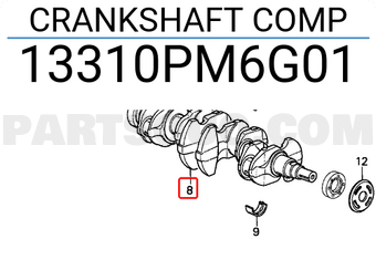 Honda 13310PM6G01 CRANKSHAFT COMP