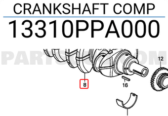 Honda 13310PPA000 CRANKSHAFT COMP