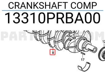 Honda 13310PRBA00 CRANKSHAFT COMP