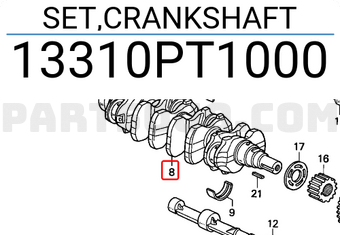 Honda 13310PT1000 SET,CRANKSHAFT