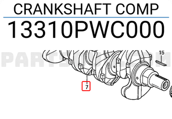 Honda 13310PWC000 CRANKSHAFT COMP