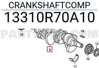 Honda 13310R70A10 CRANKSHAFTCOMP
