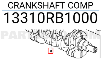 Honda 13310RB1000 CRANKSHAFT COMP