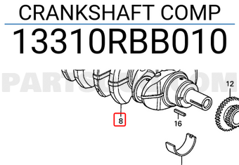 Honda 13310RBB010 CRANKSHAFT COMP