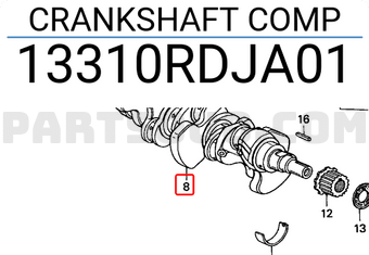 Honda 13310RDJA01 CRANKSHAFT COMP