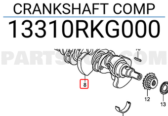 Honda 13310RKG000 CRANKSHAFT COMP