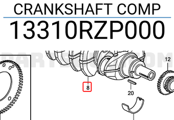 Honda 13310RZP000 CRANKSHAFT COMP