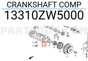 Honda 13310ZW5000 CRANKSHAFT COMP