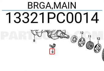 Honda 13321PC0014 BRGA,MAIN